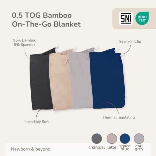 Petit Beary Bamboo On-The-Go Blanket /Selimut Stroller/Nursing Cover