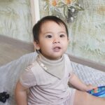 Bamboo Waterproof Bandana Bib Petit Beary - celemek bayi waterproof
