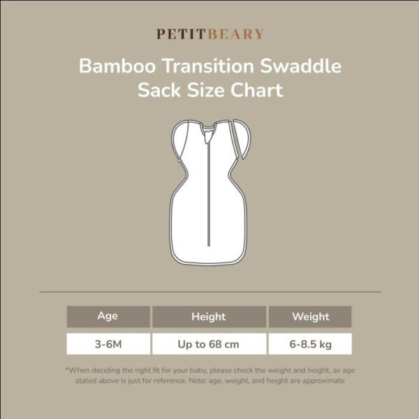Petit Beary Bamboo Transition Swaddle Sack 0.5 / 1 TOG