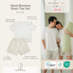 Petit Beary x Kero Adult Bamboo Basic Tee Set - Setelan Baju Dewasa Unisex