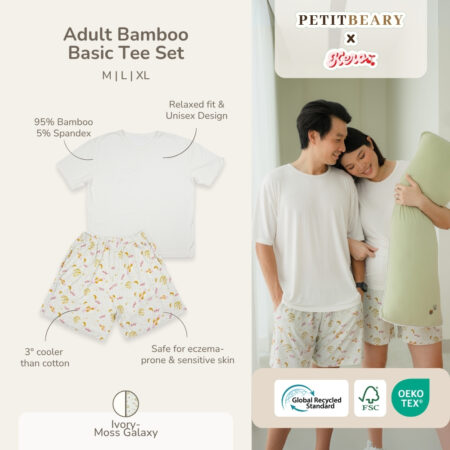 Petit Beary x Kero Adult Bamboo Basic Tee Set - Setelan Baju Dewasa Unisex