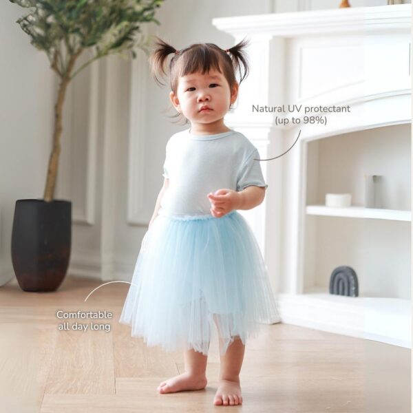 PETIT BEARY - Ribbed Bamboo Girl Tulle Set