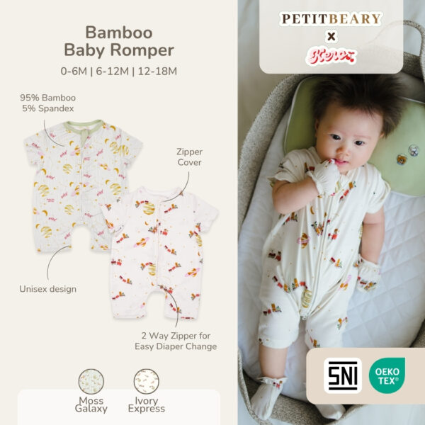 Petit Beary x Kero Bamboo Baby Romper - Jumper Anak Bayi