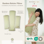 Petit Beary x Kero Bamboo Bolster Pillow and Case - Guling dan Sarung Anak Bayi Dewasa