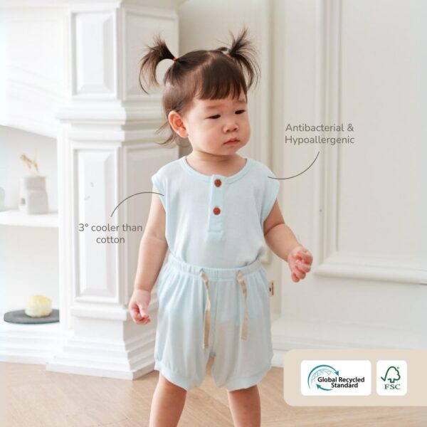 PETIT BEARY - Ribbed Bamboo Summer set - baby and kids