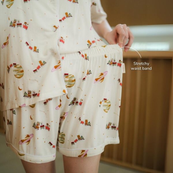 Petit Beary x Kero Women Short-Sleeve Bamboo Pyjamas Short pants - Piyama Bamboo Wanita Celana Pendek
