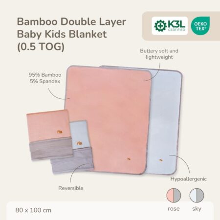 Petit Beary Bamboo Double Layer Baby Kids Blanket