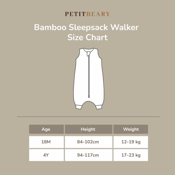Petit Beary 0.5 TOG Sleepsack Walker Double Layer - Selimut Anak