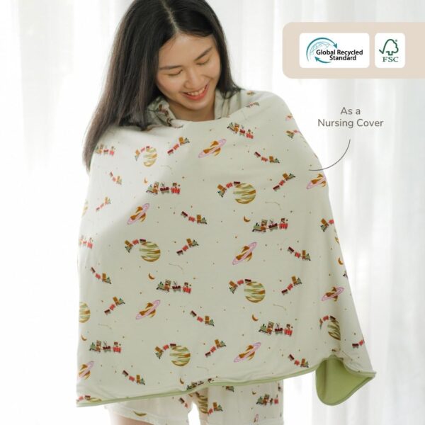 Petit Beary x Kero Bamboo On The Go Blanket 0.5TOG - Selimut Stroller Nursing Cover