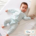 PETIT BEARY - Ribbed bamboo zipper sleepsuit