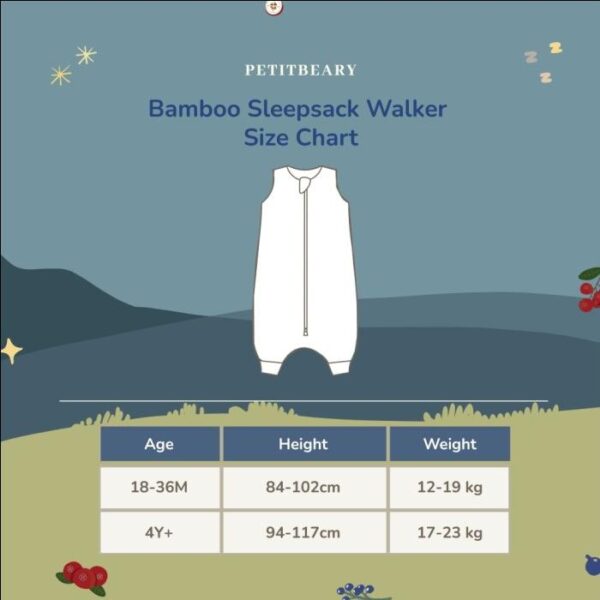 Bamboo Toddler Sleepsack Walker Multicolor - Petit Beary