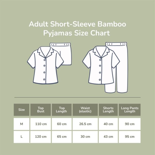 PETIT BEARY - Women Short-Sleeve Bamboo Pyjamas Shorts / Long Pants -  Piyama Bamboo Wanita Celana Pendek Panjang