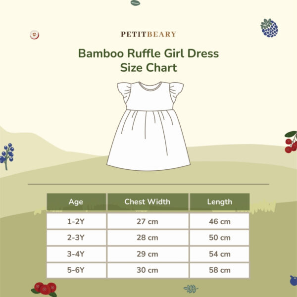 PETIT BEARY - Bamboo Ruffle Girl Dress