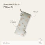 PETIT BEARY - Bamboo Bolster  Pillow  Small S  -    Guling Bantal Anak  Bayi