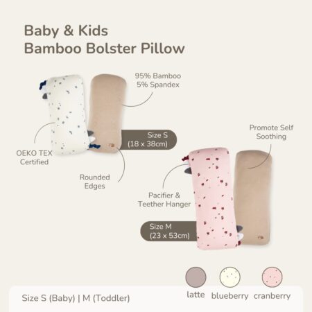 PETIT BEARY - Bamboo Bolster Pillow Guling Baby & Kids Multicolor