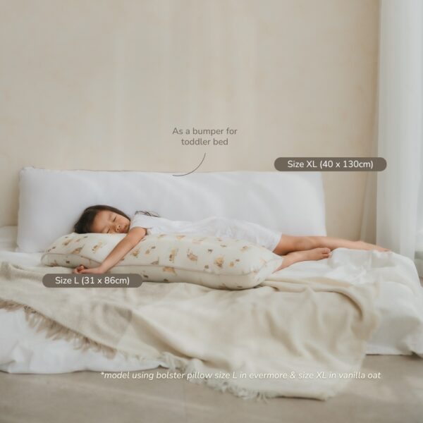 PETIT BEARY - Bamboo Bolster Pillow Case Kids & Adult