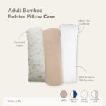 PETIT BEARY - Bamboo Bolster Pillow Case Kids & Adult
