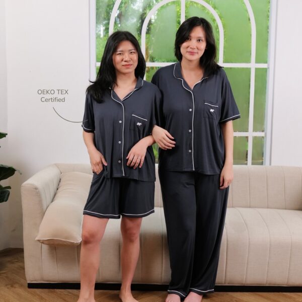 PETIT BEARY - Women Short-Sleeve Bamboo Pyjamas Shorts / Long Pants -  Piyama Bamboo Wanita Celana Pendek Panjang