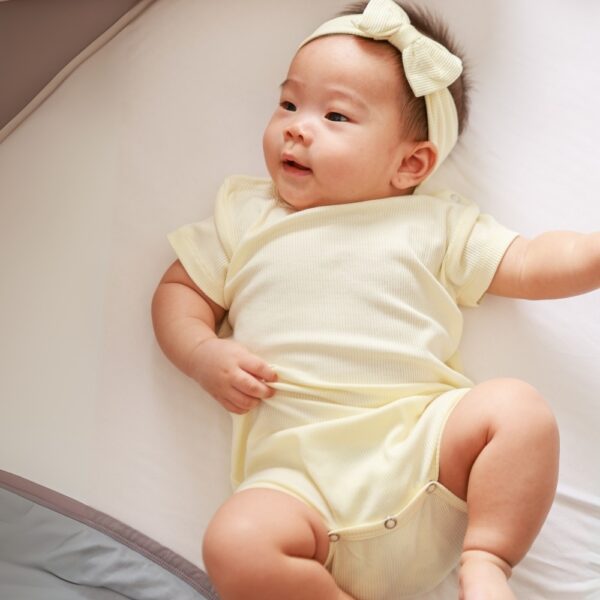 PETIT BEARY -  Short-Sleeve Bamboo Bodysuit - Jumper Onesie Bayi