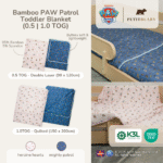 Petit Beary x Paw Patrol Toddler Bamboo Blanket 0.5TOG / 1.0 TOG - Selimut Anak Bamboo