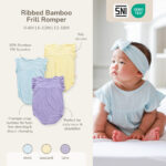 PETIT BEARY - Ribbed Bamboo Frill Romper