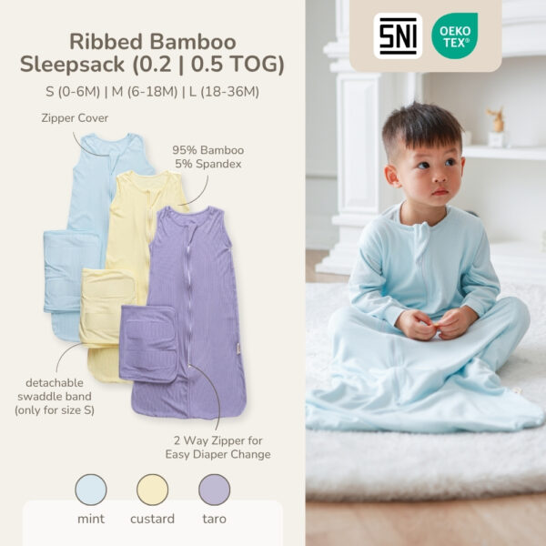 PETIT BEARY - Ribbed Bamboo Sleepsack