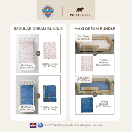 PETIT BEARY - Dream Bundle - Bamboo Blanket, Bed Sheet