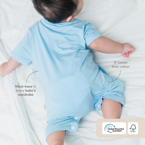 PETIT BEARY - Bamboo Classic Button Romper