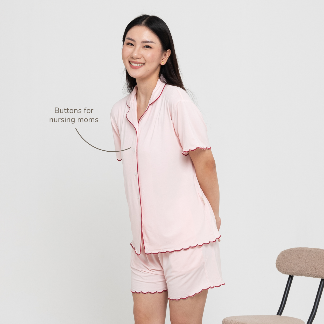 PETIT BEARY - Women’s Bamboo Scallop Pyjamas