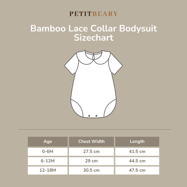 PETIT BEARY - Bamboo Lace Collar Girl Bodysuit