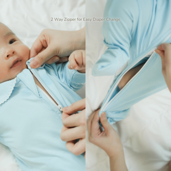 PETIT BEARY - Bamboo Peterpan Collar Sleepsuit