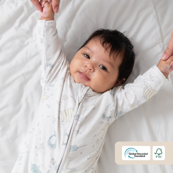 PETIT BEARY - Bamboo Zipper Sleepsuit - Jumpsuit Baju Tidur Anak Bayi