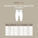 Petit Beary Celana Jogger Anak Bamboo Premium – Unisex Kids Drawstring Pants