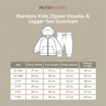 Petit Beary Jaket Anak Bamboo Premium Set Celana Jogger – Kids Zipper Hoodie & Jogger Pants Set