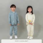 Petit Beary Jaket Anak Bamboo Premium Set Celana Jogger – Kids Zipper Hoodie & Jogger Pants Set