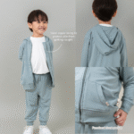 Petit Beary Jaket Anak Bamboo Premium Set Celana Jogger – Kids Zipper Hoodie & Jogger Pants Set