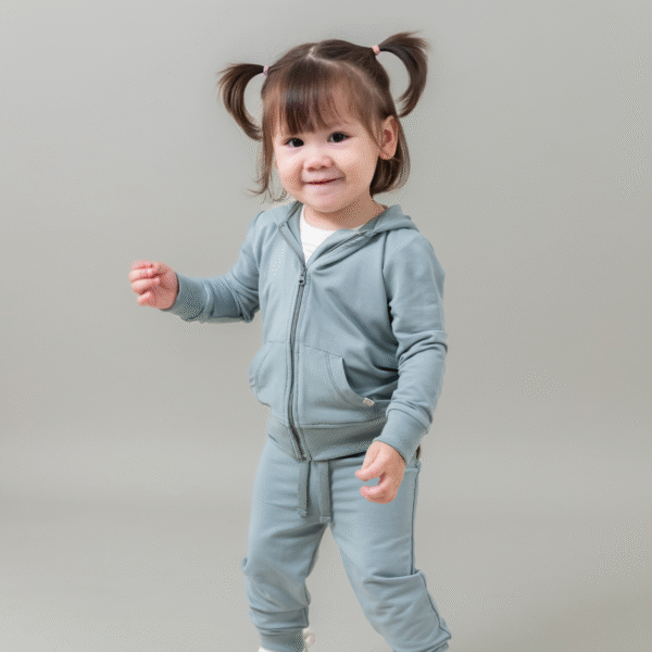 Petit Beary Jaket Anak Bamboo Premium Set Celana Jogger – Kids Zipper Hoodie & Jogger Pants Set