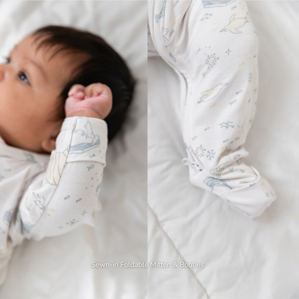 PETIT BEARY - Bamboo Zipper Sleepsuit - Jumpsuit Baju Tidur Anak Bayi