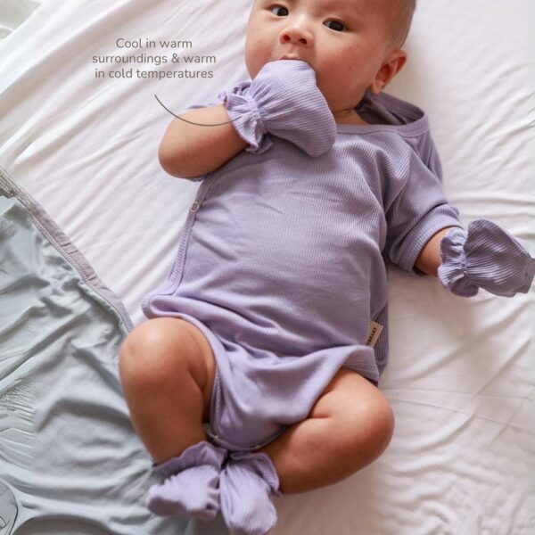 Petit Beary Set Sarung Tangan & Kaki Bayi Bamboo  Newborn – Mitten Booties - Anti Gores, Kulit Sensitif & Eczema Friendly