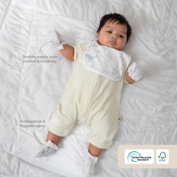Petit Beary Set Sarung Tangan & Kaki Bayi Bamboo  Newborn – Mitten Booties - Anti Gores, Kulit Sensitif & Eczema Friendly