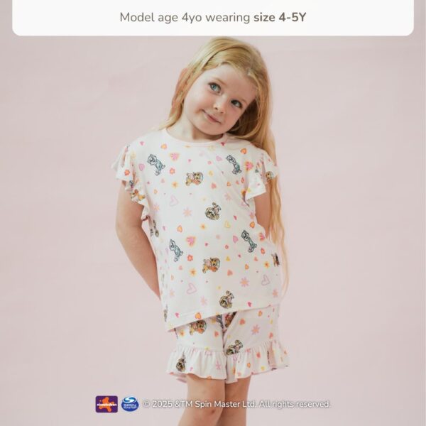 Petit Beary x Paw Patrol Collection - Girl Bamboo Ruffle Tee Set (1-8Y)
