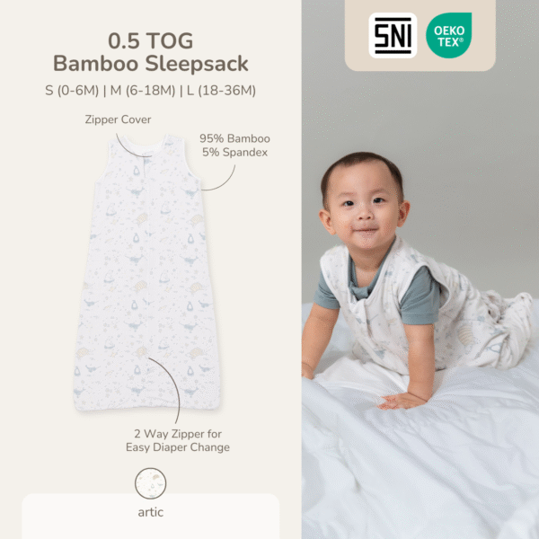 Petit Beary Bamboo 0.5TOG Sleepsack Motif Selimut Bayi dan Anak (0-36M) – Safe Baby & Toddler Sleeping Bag