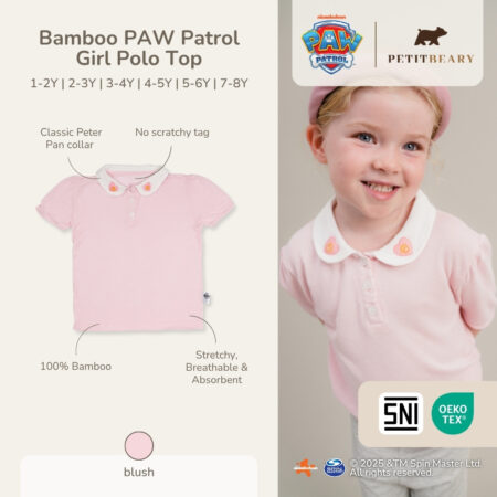 Petit Beary x Paw Patrol Collection - Girl Bamboo Polo Top (1-8Y)