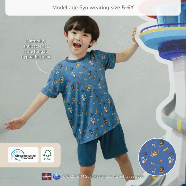 Petit Beary x Paw Patrol Collection - Kids Unisex Bamboo Basic Tee Set (1-8Y)