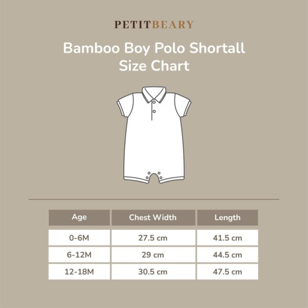 PETIT BEARY - Ribbed Bamboo Boy Shortall (0-18M)