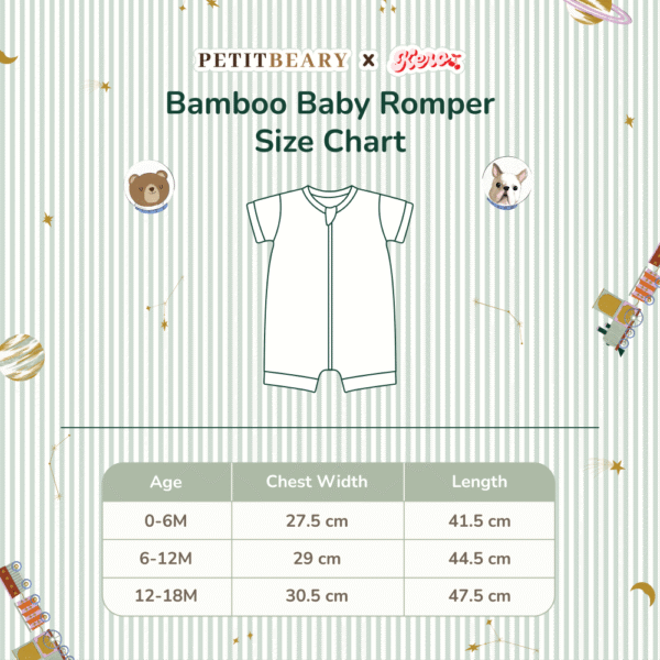 Petit Beary x Kero Bamboo Baby Romper - Jumper Anak Bayi (0-18M)
