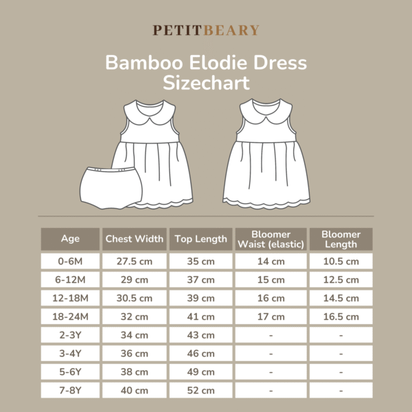 PETIT BEARY - Elodie Pure Bamboo Dress (0M - 8Y)