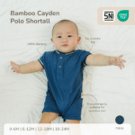 PETIT BEARY - Cayden Pure Bamboo Polo Shortall 0-24M