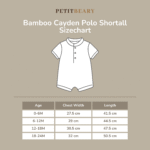 PETIT BEARY - Cayden Pure Bamboo Polo Shortall 0-24M