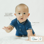 PETIT BEARY - Cayden Pure Bamboo Polo Shortall 0-24M